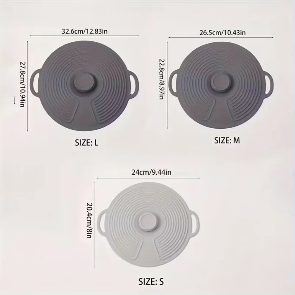 Tapa de silicona reutilizable con agarre para bowls y microondas