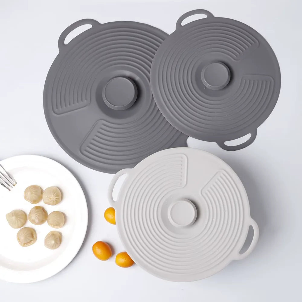 Tapa de silicona reutilizable con agarre para bowls y microondas