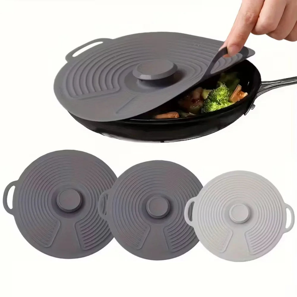 Tapa de silicona reutilizable con agarre para bowls y microondas