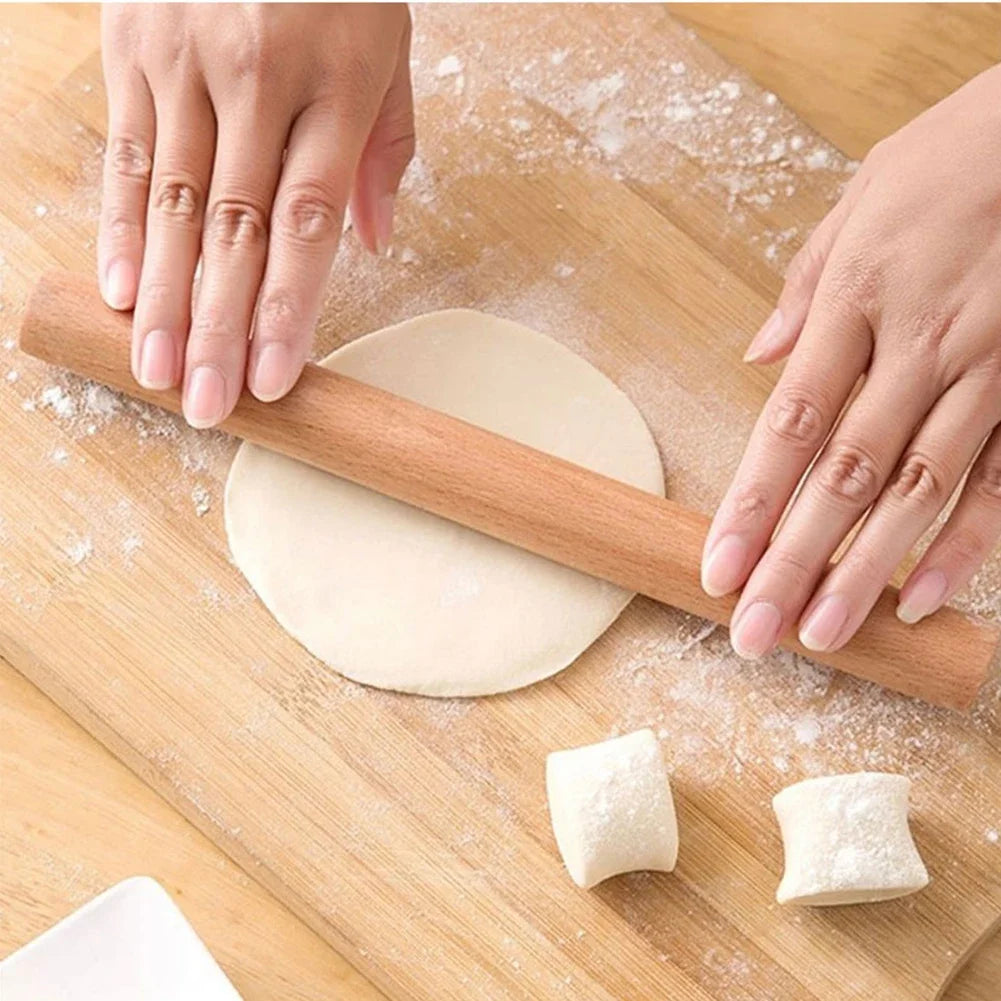 Palo de amasar de madera para pastas y repostería de 30 o 40 cm