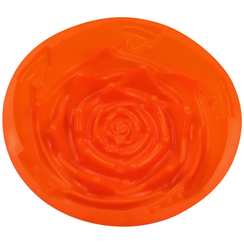 Molde de silicona para tortas con forma de rosa de 24 cm