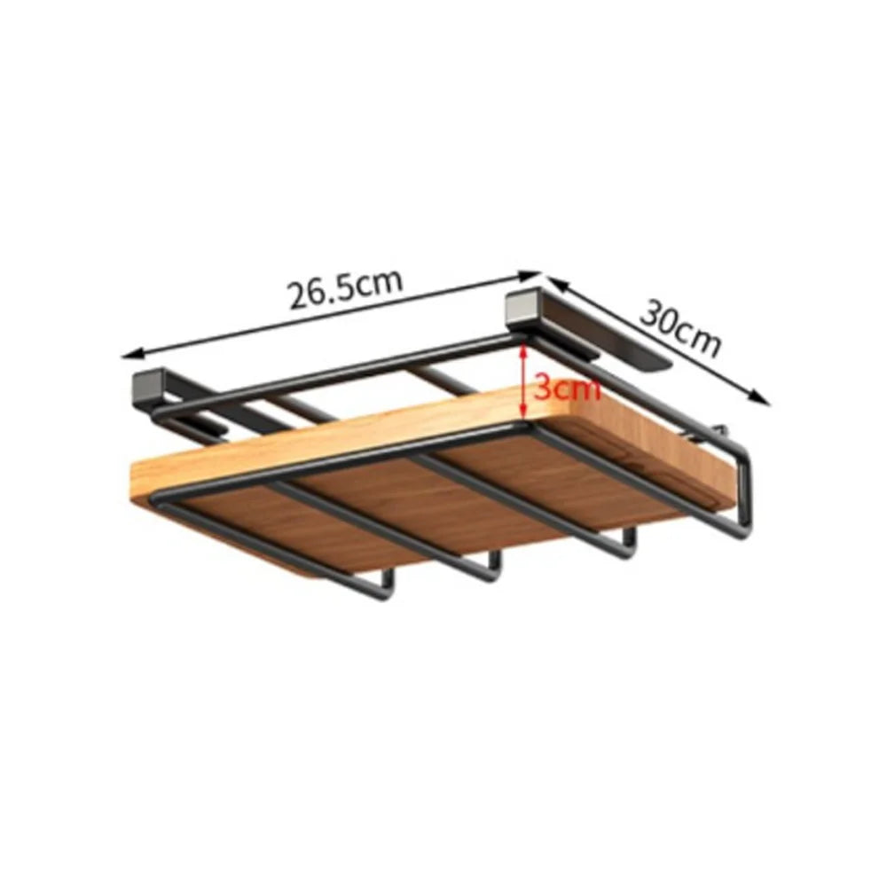 Estante organizador metálico bajo alacena para cocina