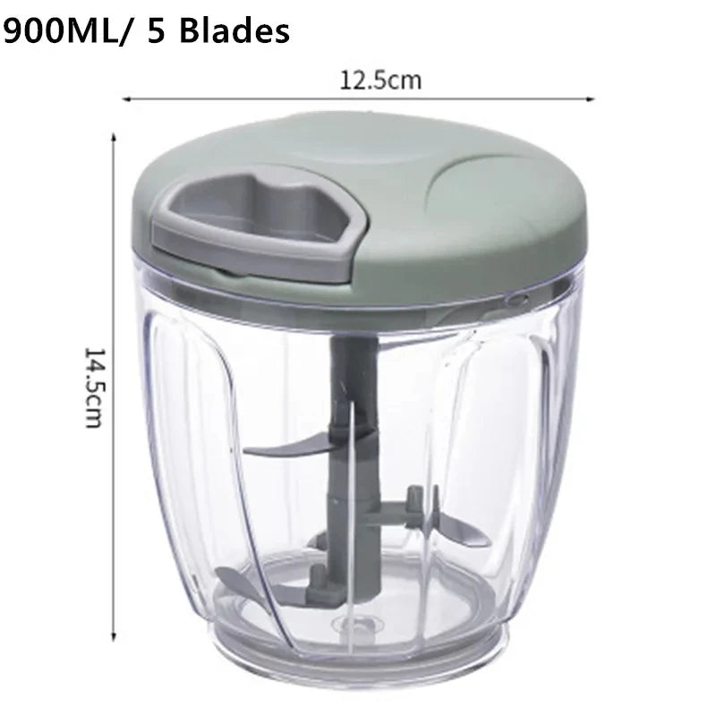 Picador manual a cuerda para verduras de 500 y 900 ml