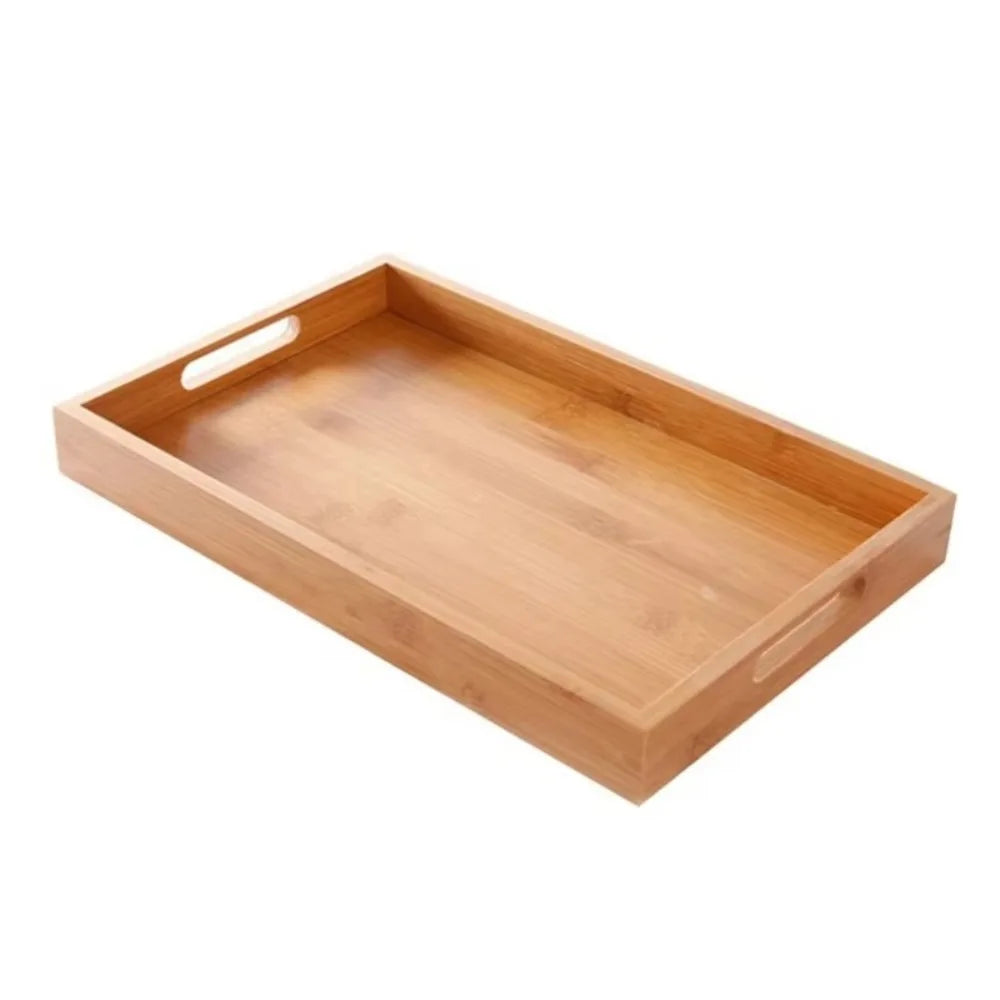 Bandeja rectangular para servir con bordes elevados