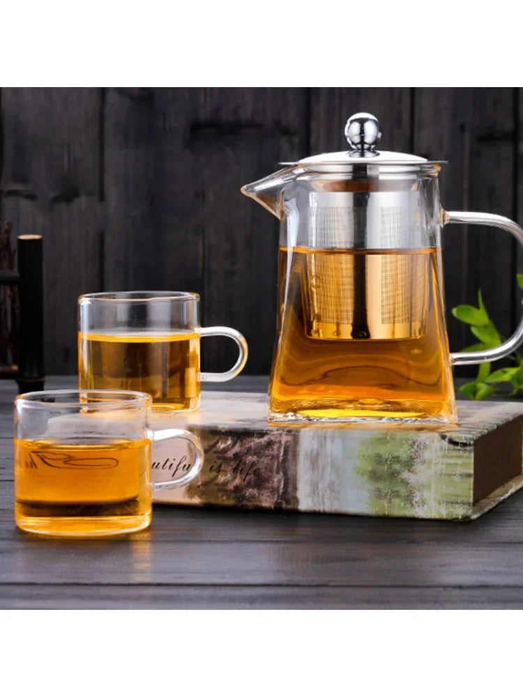 Tetera de vidrio con infusor en cuatro capacidades