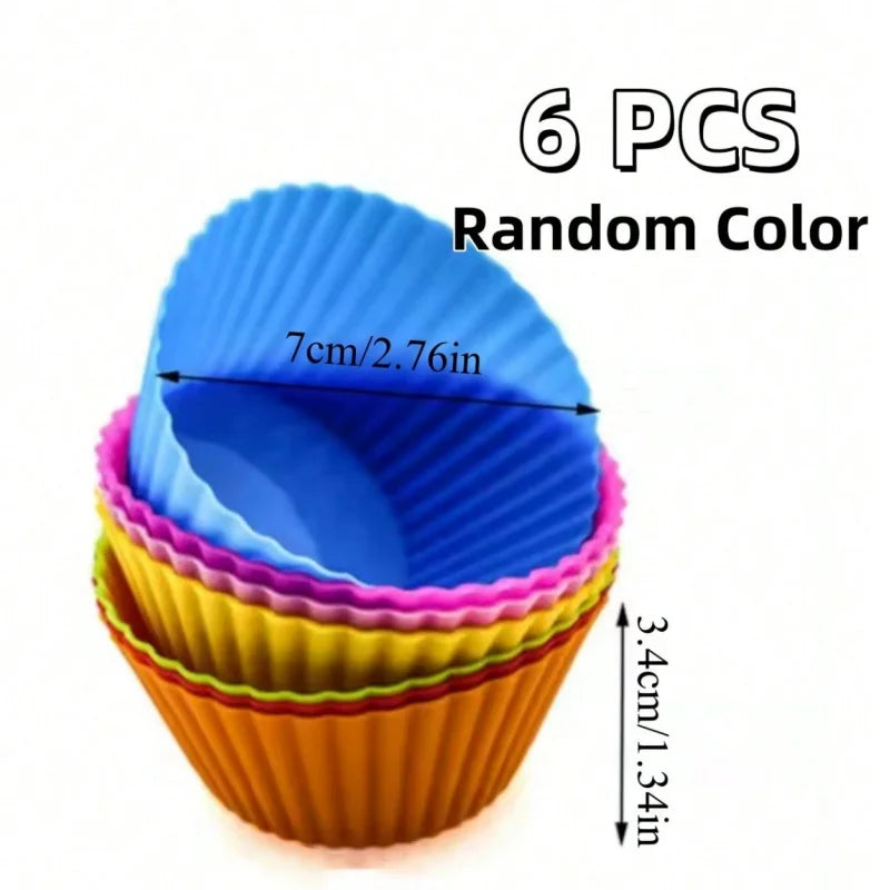 Moldes individuales de silicona para muffins y cupcakes de 6 o 12 unidades