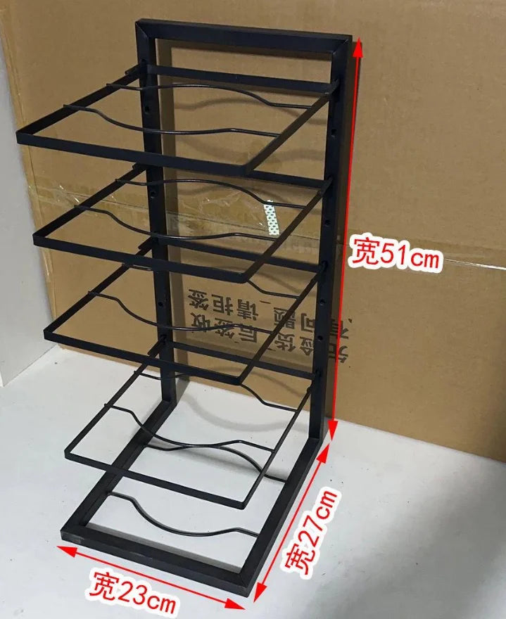 Organizador ajustable de acero para ollas y sartenes