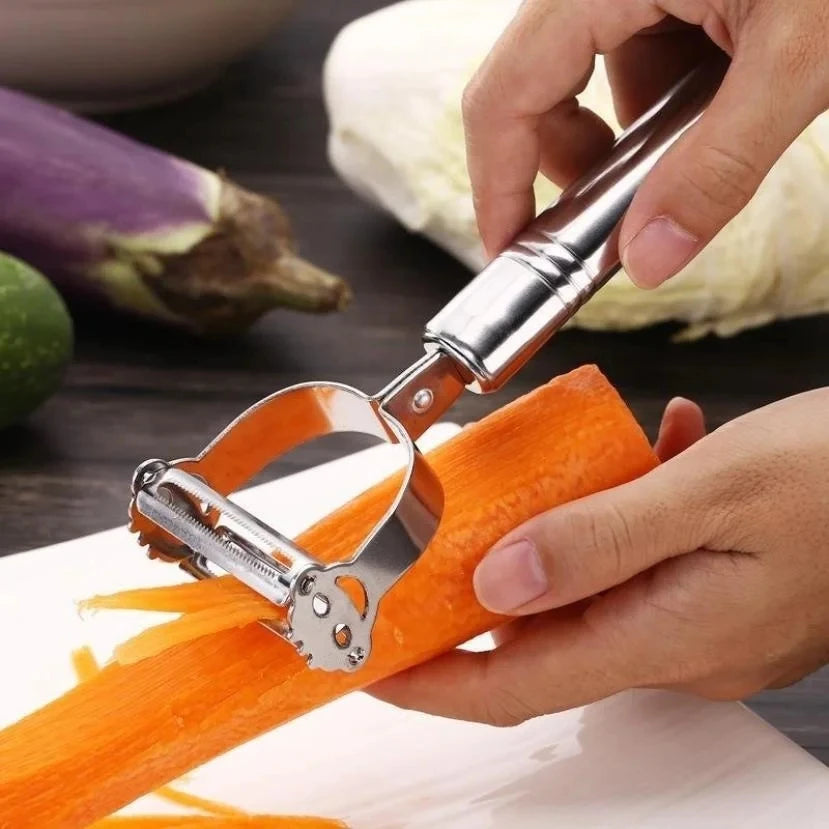 Pelador juliana multifunción de acero inoxidable para frutas y verduras