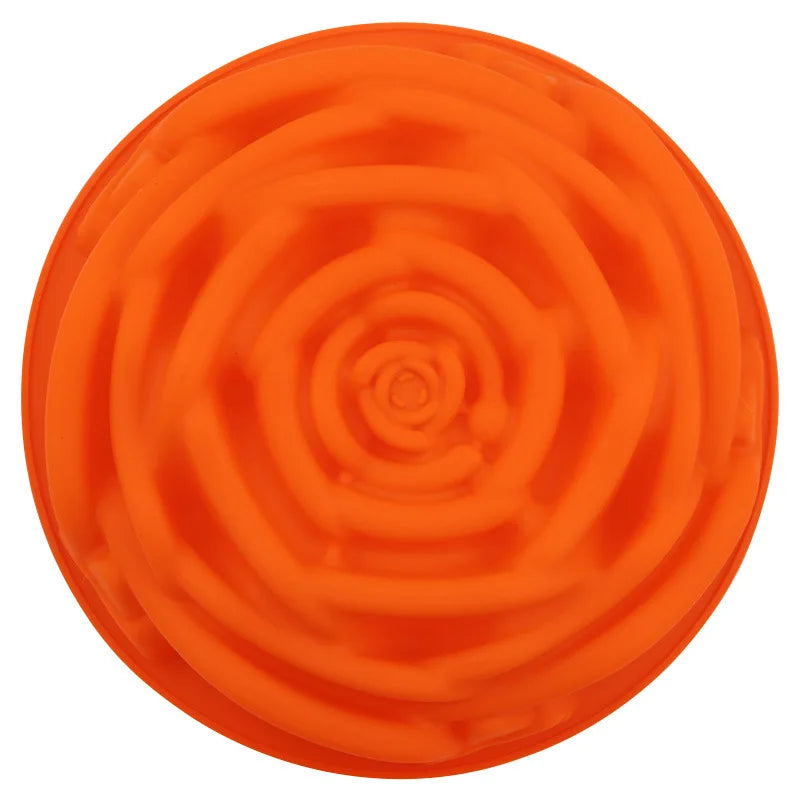 Molde de silicona para tortas con forma de rosa de 24 cm