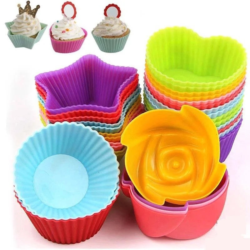 Moldes individuales de silicona para muffins y cupcakes de 6 o 12 unidades