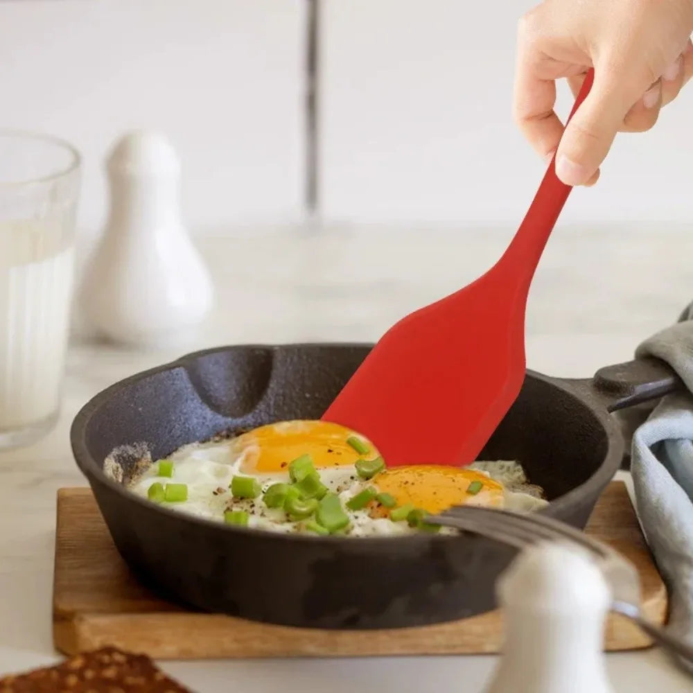 Espátula ranurada de silicona para pescado y omelettes