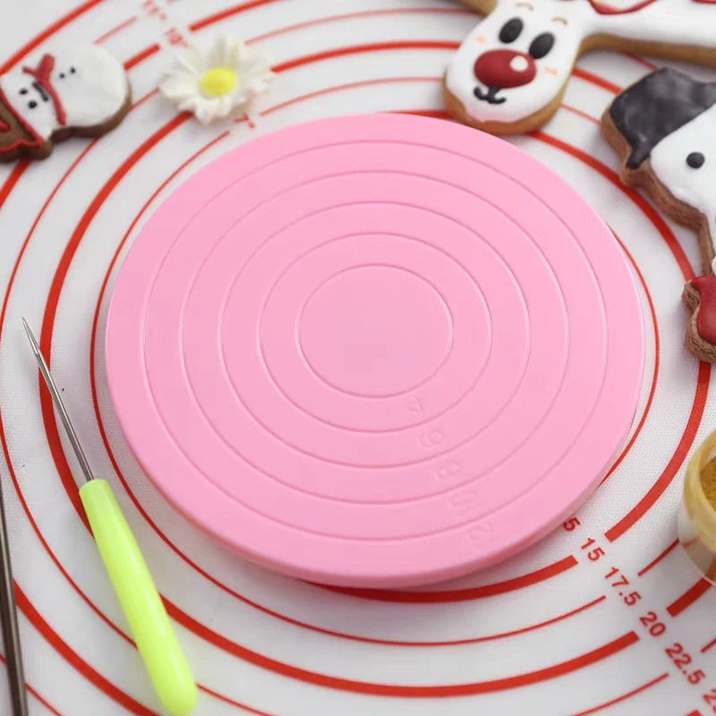 Base giratoria mini de plástico para repostería de 14 cm
