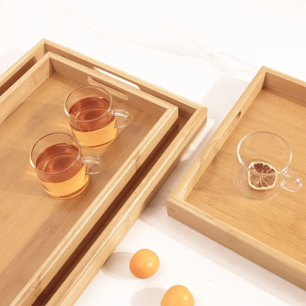 Bandeja rectangular para servir con bordes elevados