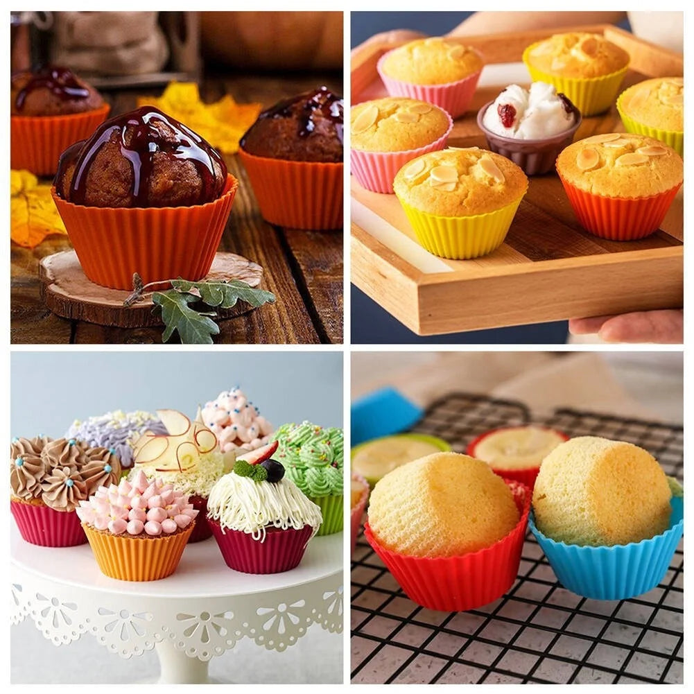Moldes individuales de silicona para muffins y cupcakes de 6 o 12 unidades