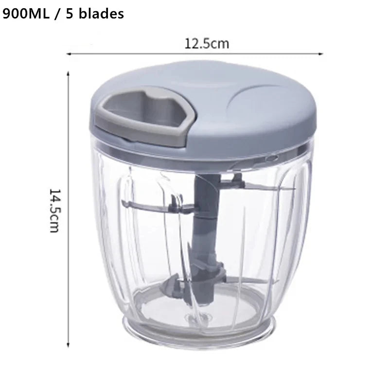 Picador manual a cuerda para verduras de 500 y 900 ml