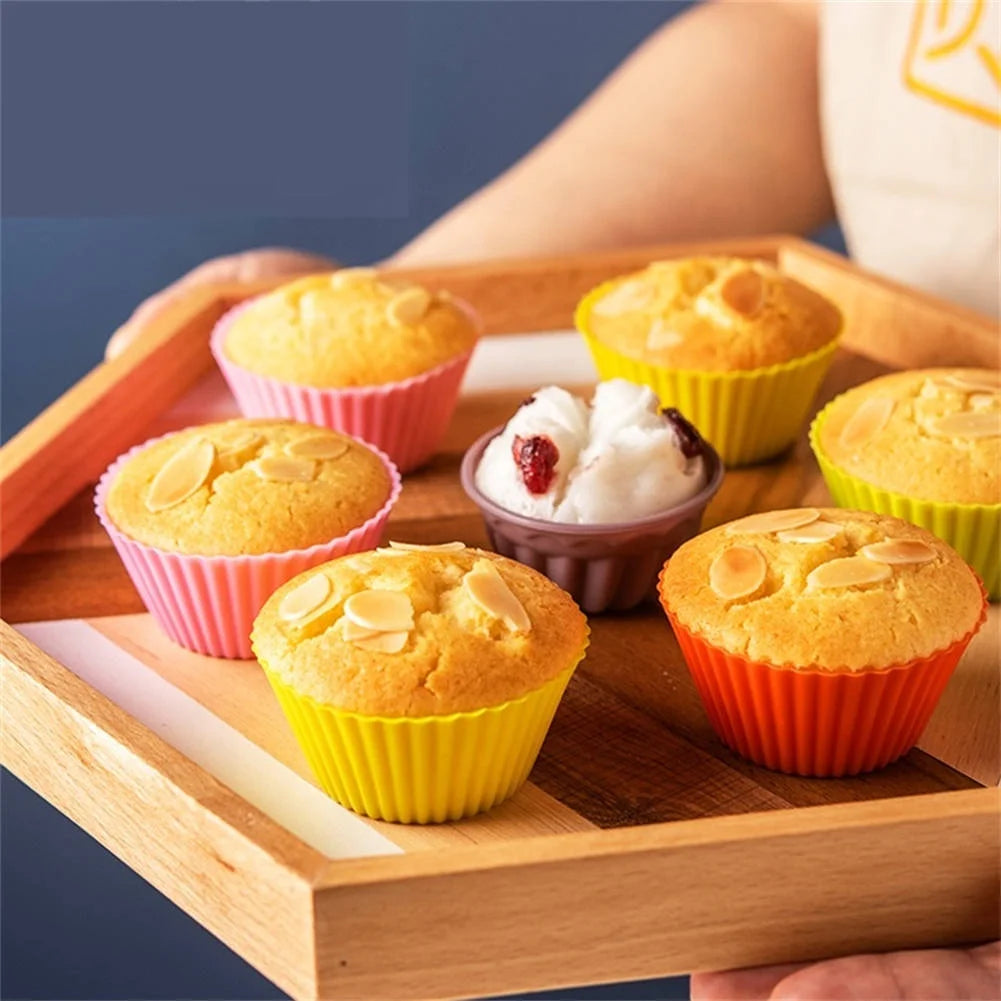 Moldes individuales de silicona para muffins y cupcakes de 6 o 12 unidades