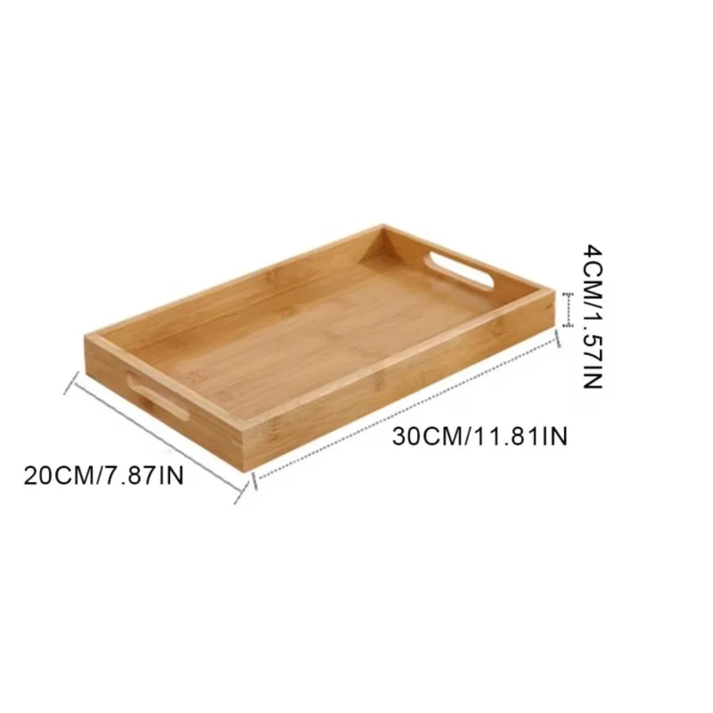Bandeja rectangular para servir con bordes elevados
