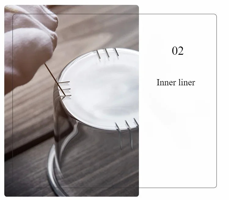 Tetera de vidrio borosilicato con infusor para té en hebras