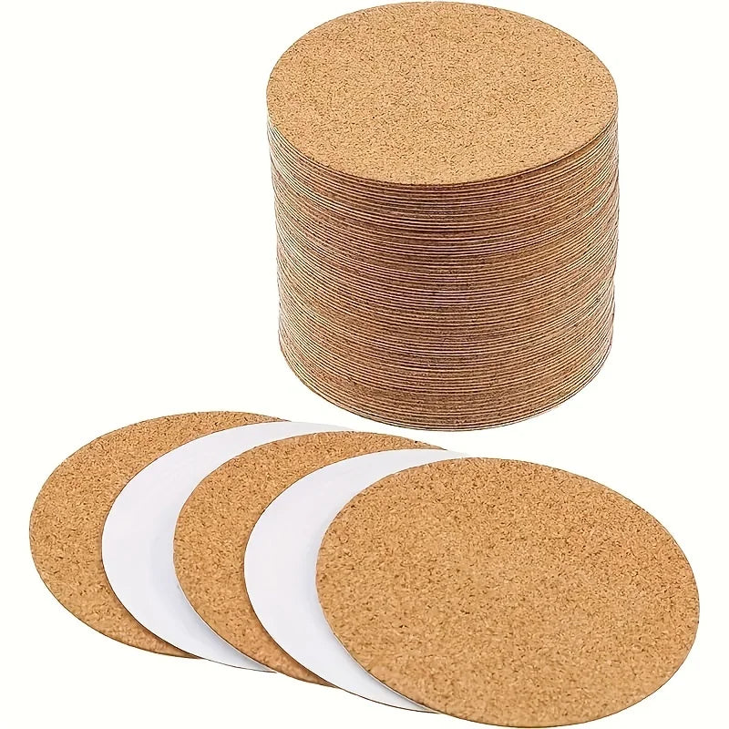 Set de 20 posavasos de corcho autoadhesivo