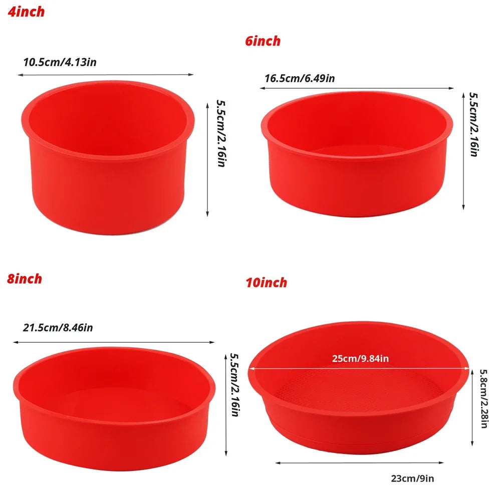 Molde redondo de silicona para tortas y cheesecake