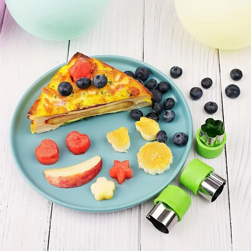 Set de 9 mini cortantes de acero inoxidable para galletitas y vegetales