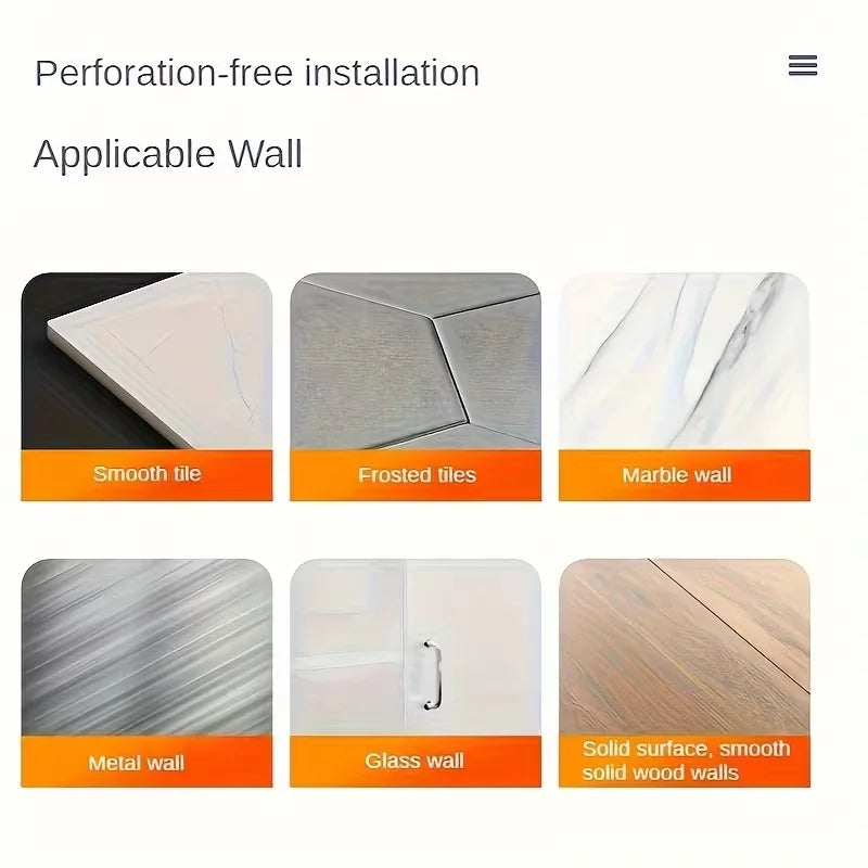 Jabonera de pared de acero inoxidable con fijación adhesiva