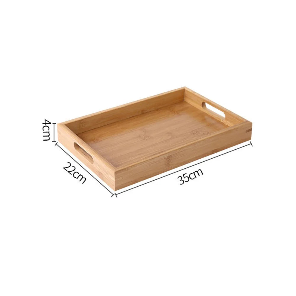 Bandeja rectangular para servir con bordes elevados