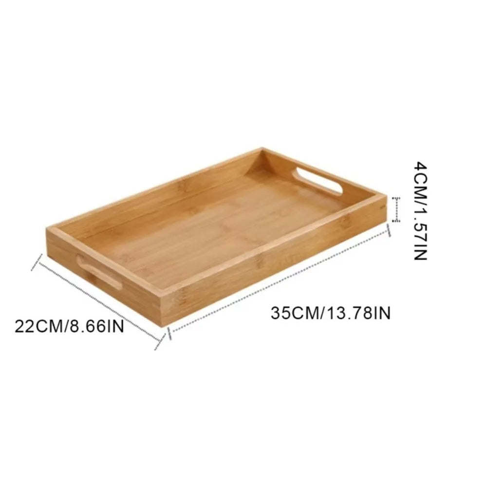 Bandeja rectangular para servir con bordes elevados
