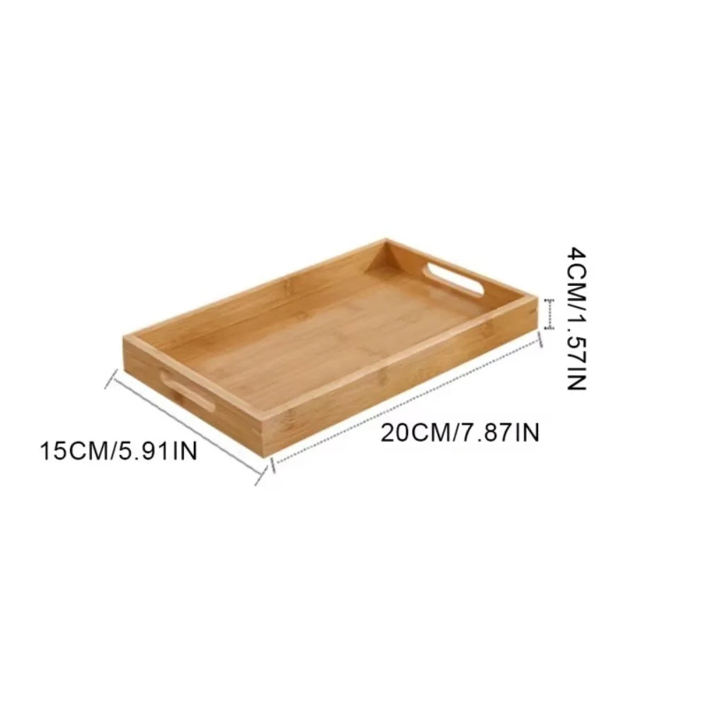 Bandeja rectangular para servir con bordes elevados