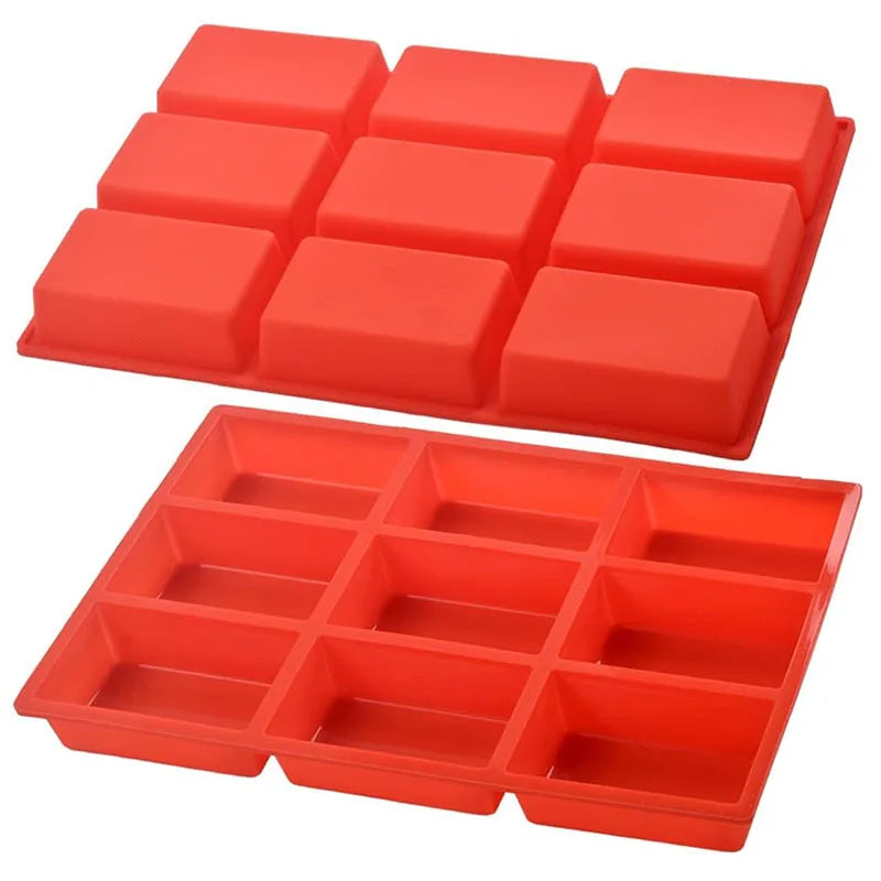 Molde de silicona para mini budines y panes de 9 cavidades
