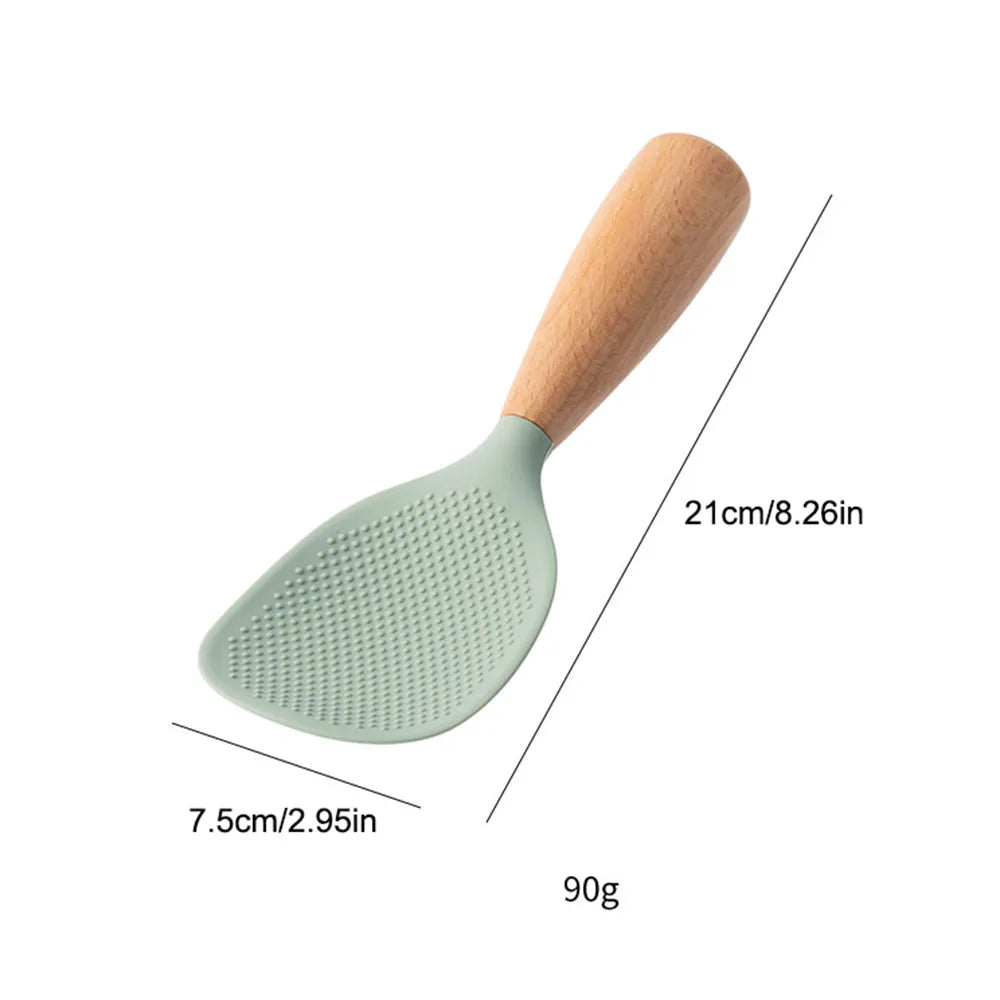 Cuchara de silicona para cocinar y servir arroz