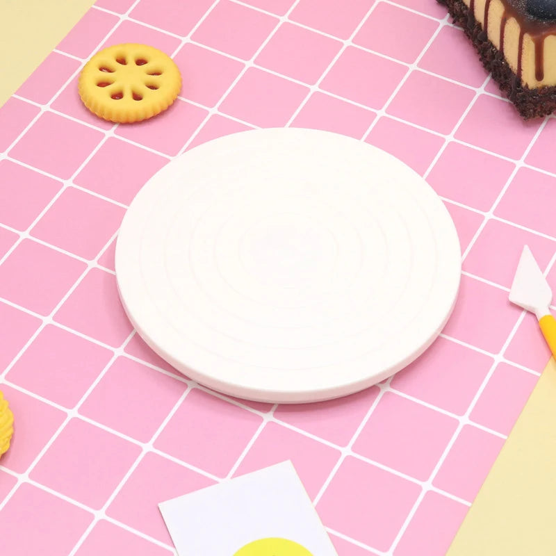 Base giratoria mini de plástico para repostería de 14 cm