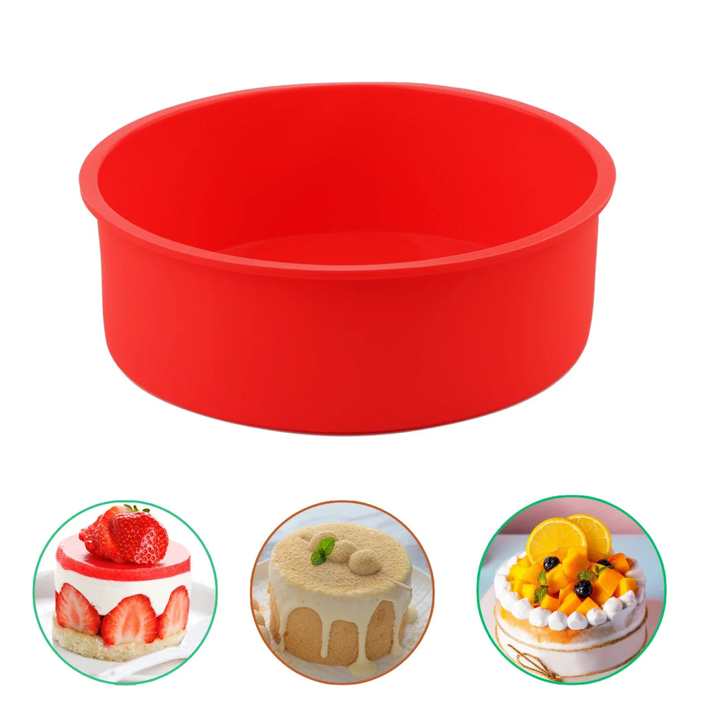 Molde redondo de silicona para tortas y cheesecake