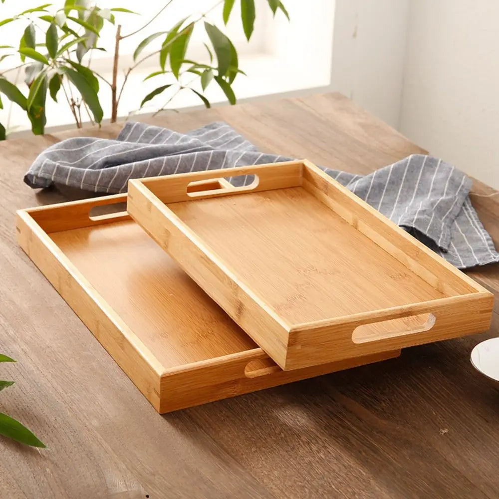 Bandeja rectangular para servir con bordes elevados