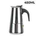 Cafetera italiana de acero inoxidable de 100 a 450 ml