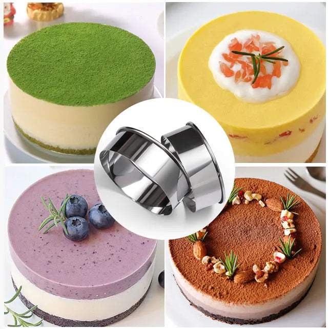 Set de cortantes redondos de acero inoxidable para galletitas y fondant