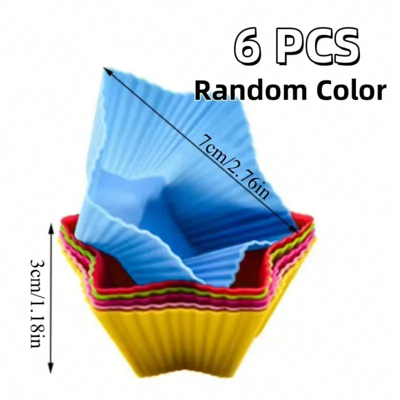 Moldes individuales de silicona para muffins y cupcakes de 6 o 12 unidades