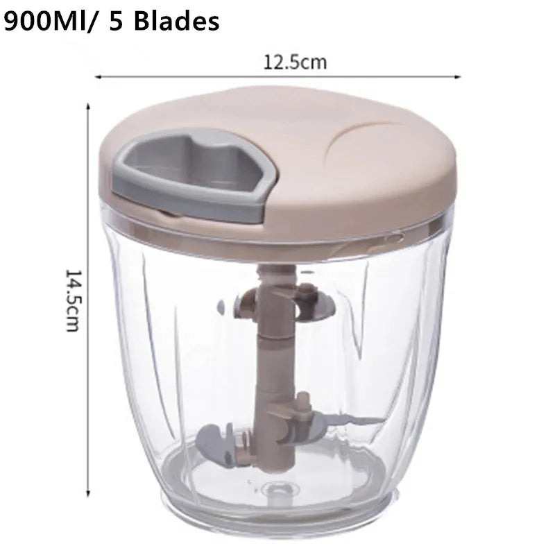 Picador manual a cuerda para verduras de 500 y 900 ml