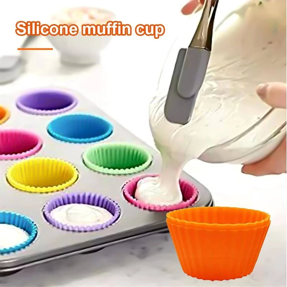 Moldes individuales de silicona para muffins y cupcakes de 6 o 12 unidades