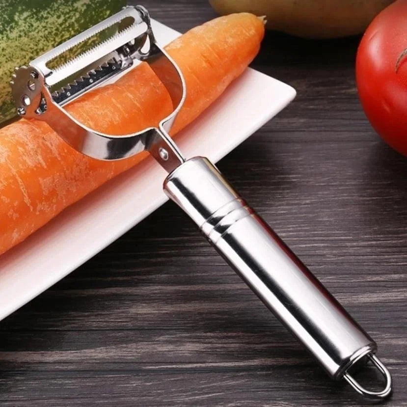 Pelador juliana multifunción de acero inoxidable para frutas y verduras