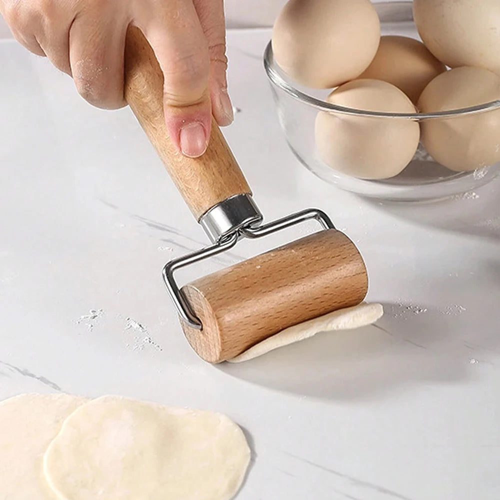 Palo de amasar de madera con mango para masas y repostería