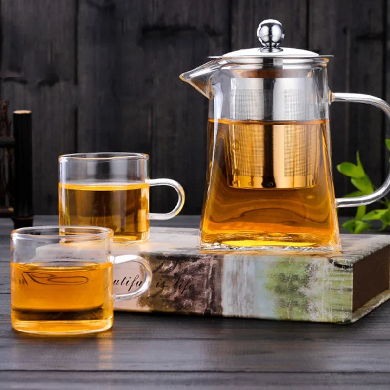 Tetera de vidrio con infusor en cuatro capacidades