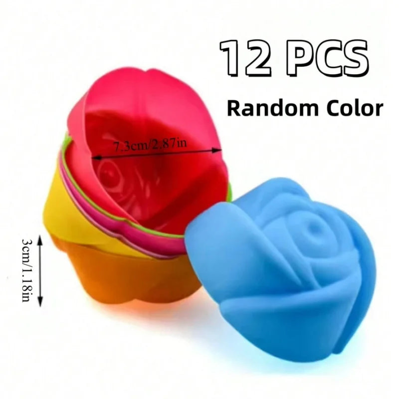 Moldes individuales de silicona para muffins y cupcakes de 6 o 12 unidades