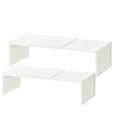 Estante divisor extensible blanco para alacena