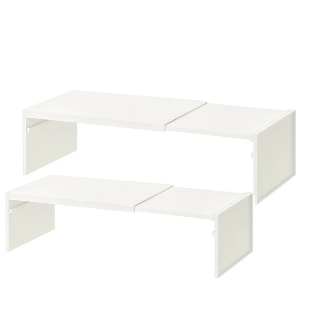 Estante divisor extensible blanco para alacena
