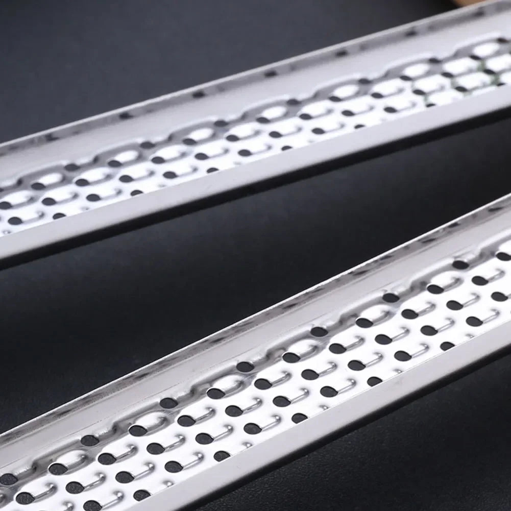 Rallador plano largo de acero inoxidable para cítricos y queso
