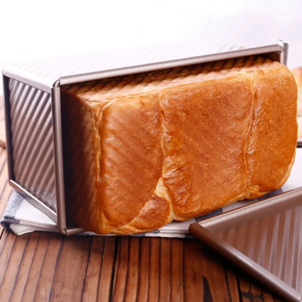 Molde para pan Pullman con tapa de acero al carbono rosa