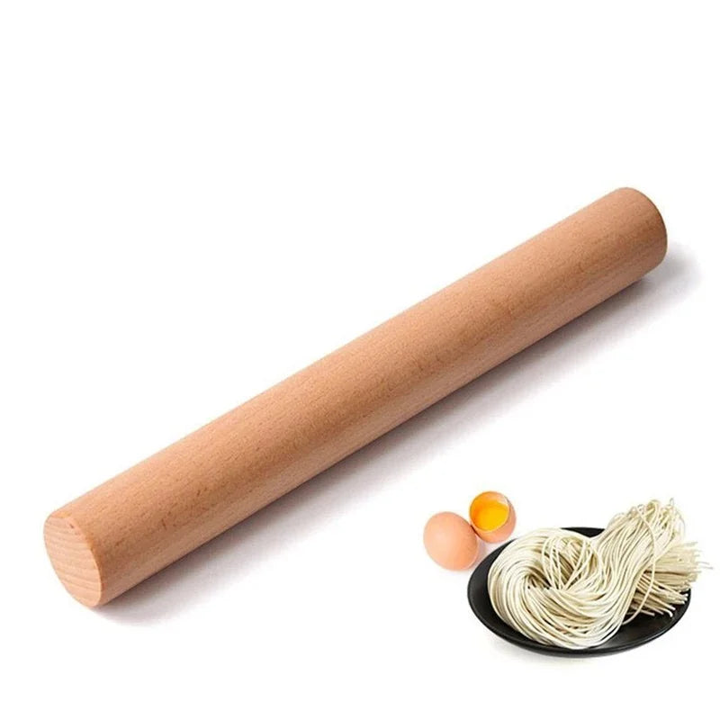 Palo de amasar de madera para pastas y repostería de 30 o 40 cm