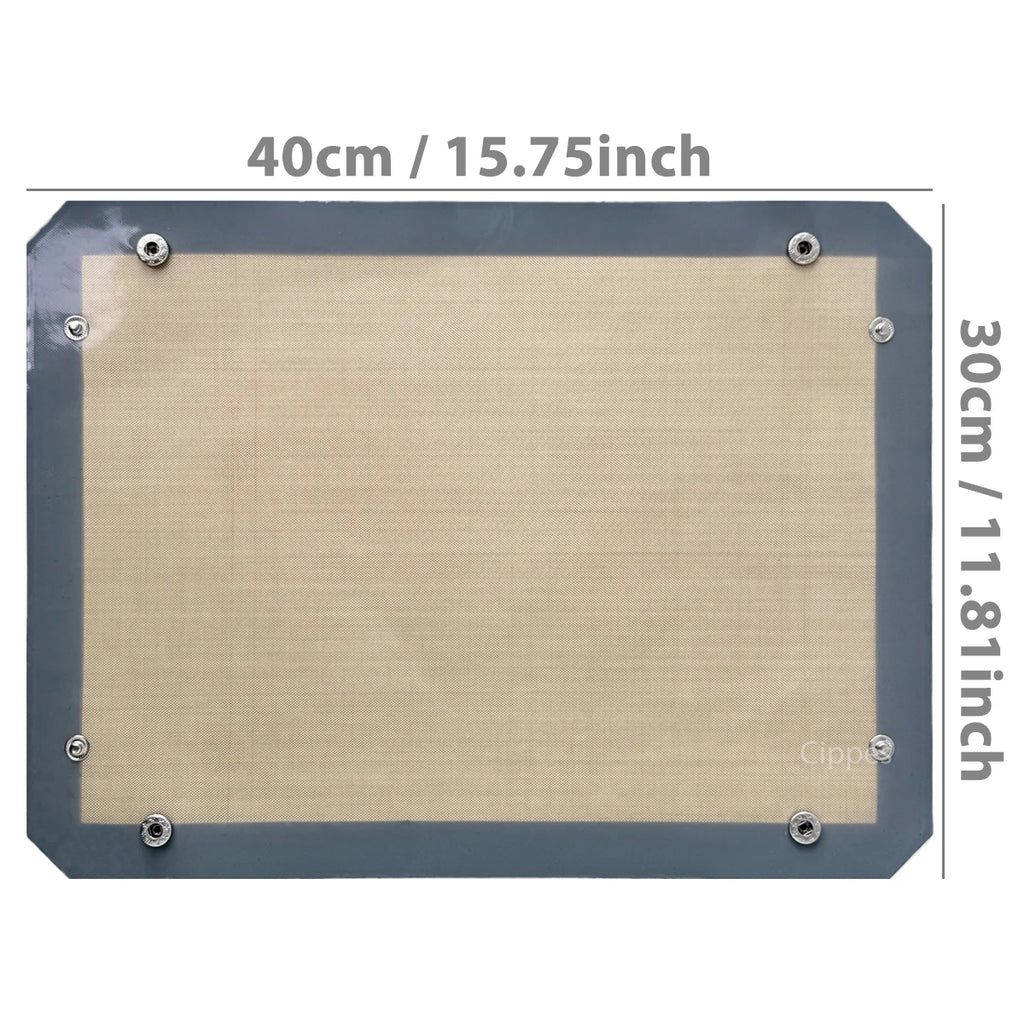 Lámina de silicona para hornear con broches de 40 × 30 cm