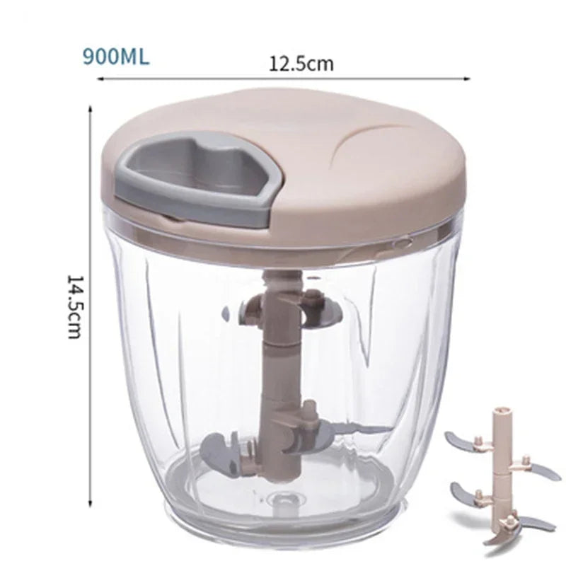 Picador manual a cuerda para verduras de 500 y 900 ml
